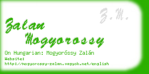 zalan mogyorossy business card